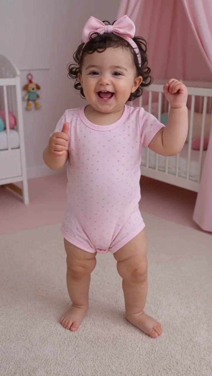 Pink bow nursery dance