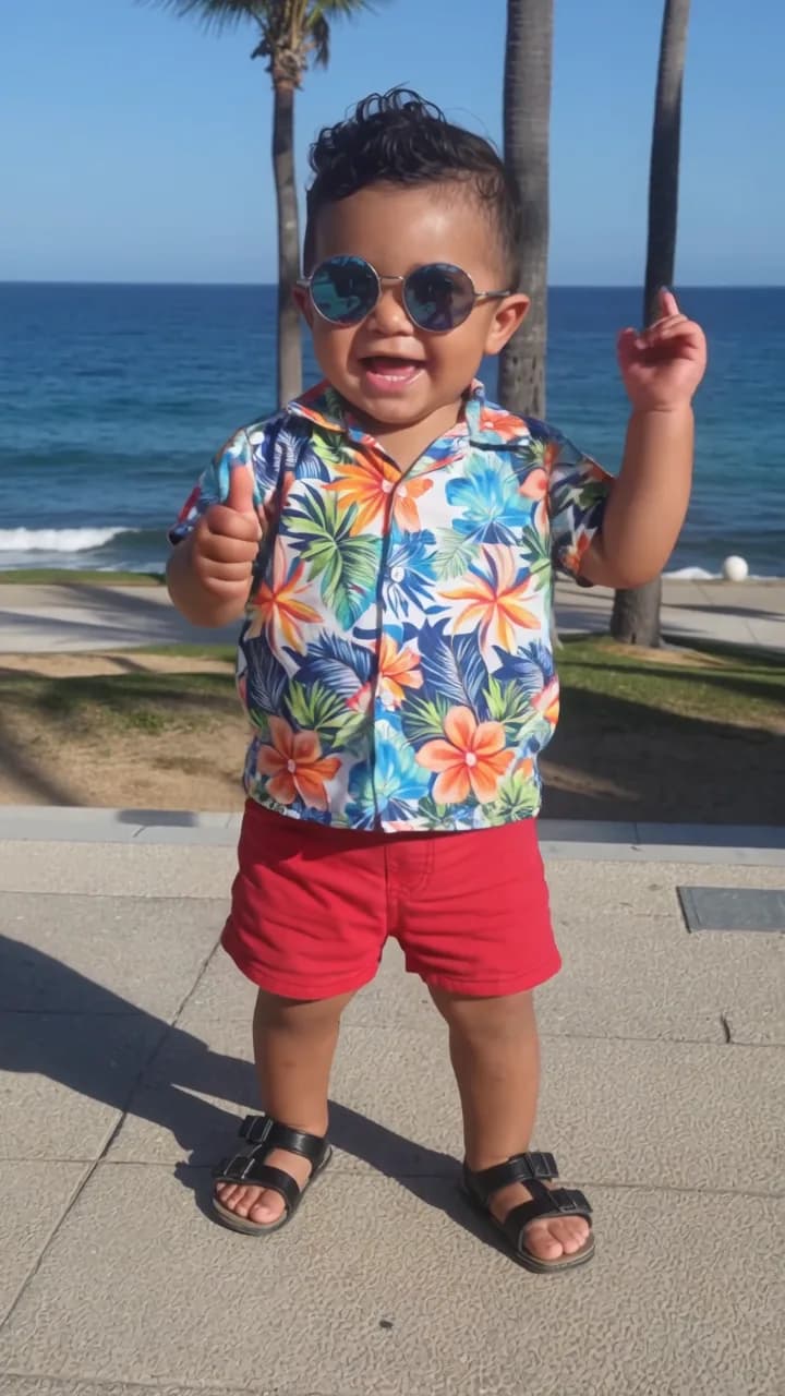 Seaside sunglasses dance